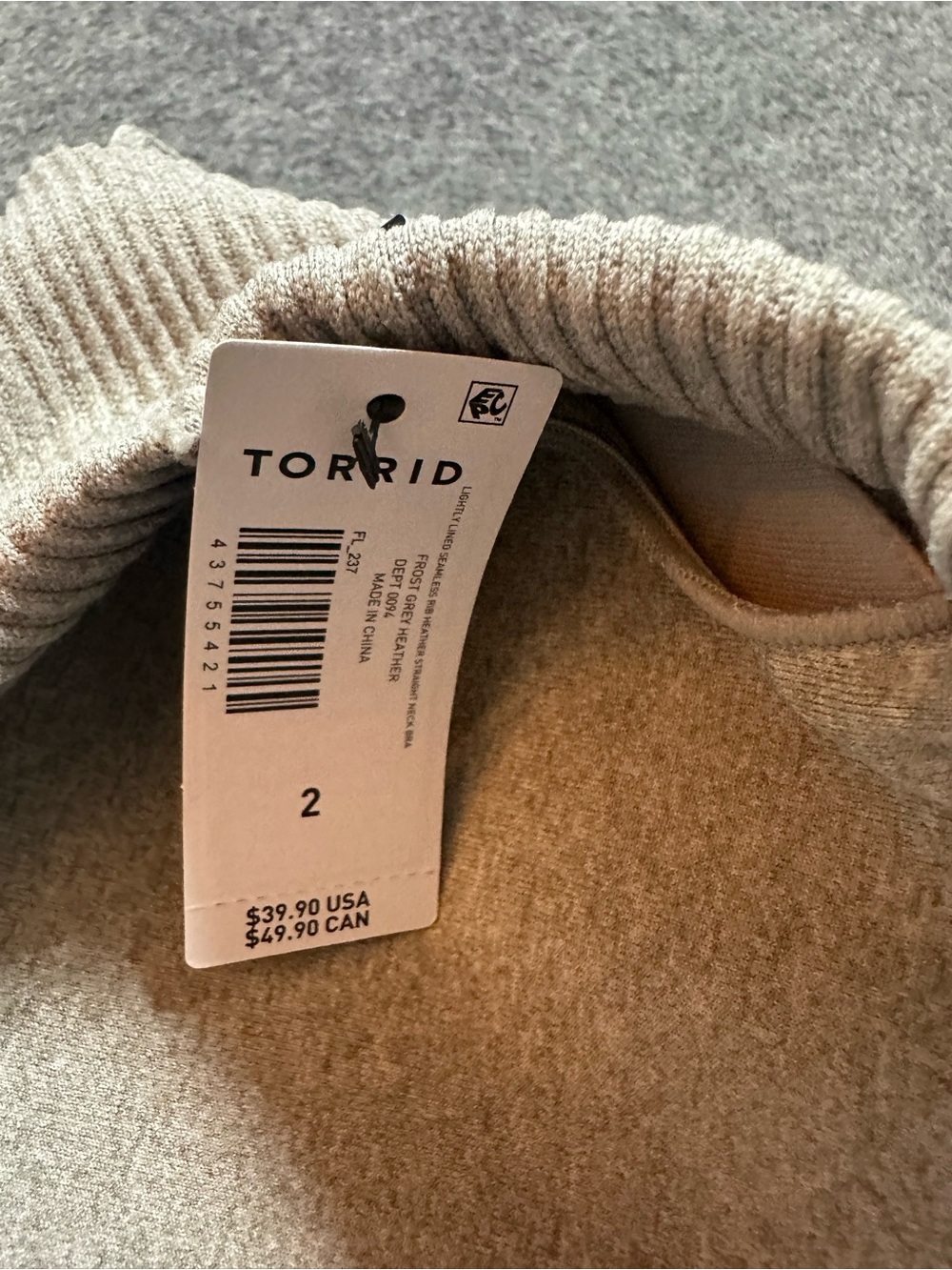 torrid Ribbed Square-Neck Bra Top - Picture 5 of 6